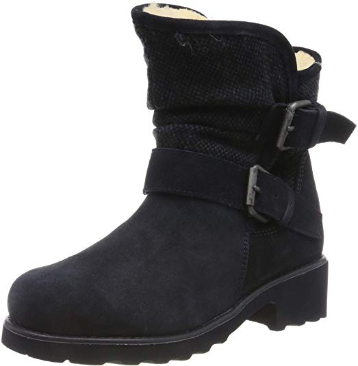 Bearpaw Avery Women's Navy Slouchy Wool Lined Pull On Boot