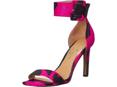 Jessica Simpson Caytie2 Bright Pink Cow Print Haircalf Open Toe Two Peice Sandal