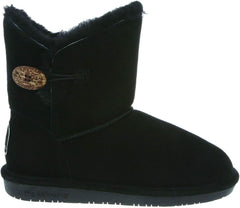 Bearpaw Women's Rosie Black Fur Lined Warm Comfortable Fashion Snow Boot