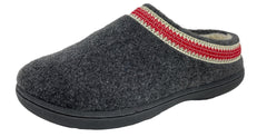 Clarks Indoor and Outdoor Charcoal Slipper Cozy Wool Mule Slip-On Fur Lined Clog
