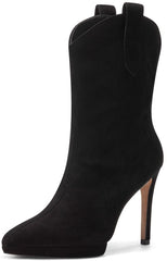 Jessica Simpson Vianne 2 Stiletto Heeled Pull-on Pointed Toe Ankle Booties Black