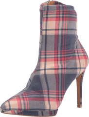 Jessica Simpson Valyn High Stiletto Heel Pointed Toe Sock Booties Dark Tan Combo
