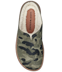 Lucky Brand Tamala 2 Camouflage Comfortable House Slipper Fur Lined Mule Sandals