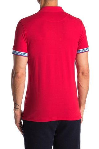 Roberto Cavalli Logo Trimmed Short Sleeve Polo Shirt ROSSO FST644A#20902000