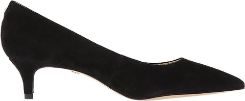 Sam Edelman Dori Black Suede Slip On Pointed Toe Kitten Heel Fashion Pumps