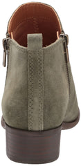 Lucky Brand Basel Ankle Bootie Olive Green Suede Side Zip (7)