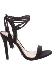 Schutz Women's Black Catelyn High Heel Single Sole Tie Up Sandal (10)