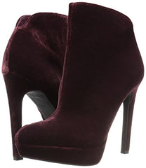 Jessica Simpson Deep Red Zamia Side Zipper Classic Platform Ankle Boot