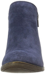Lucky Brand Women's Basel Bright Blue Suede Low Cut Ankle Bootie