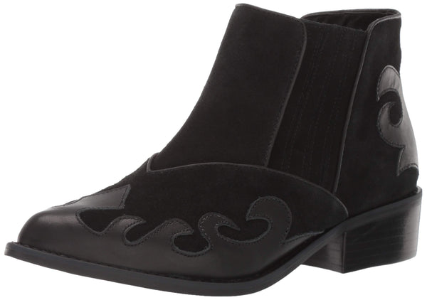 LFL by Lust for Life Women's L-Swift Ankle Boot Black Leather Western Bootie