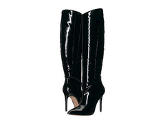 Jessica Simpson Liney Fashion Boot Black Patent Leather Pointed Toe Dress Boots