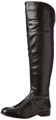 Luichiny Women's Peg Gee Riding Boot Black Leather Over Knee Flat Boots