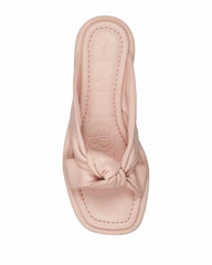 Louise Et Cie ABALEENA Azalea Nude Leather Slip-On Slide Straps Detail Sandals