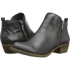Lucky Brand Basel Almond-Toe Ankle Booties Black