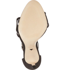 Schutz Sthefany Black Open Toe Adjustable Buckle Ankle Strap Stiletto Sandal (10, Black)