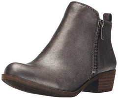 LUCKY BRAND Basel Old Pewter Double-Zip Low Cut Ankle Bootie