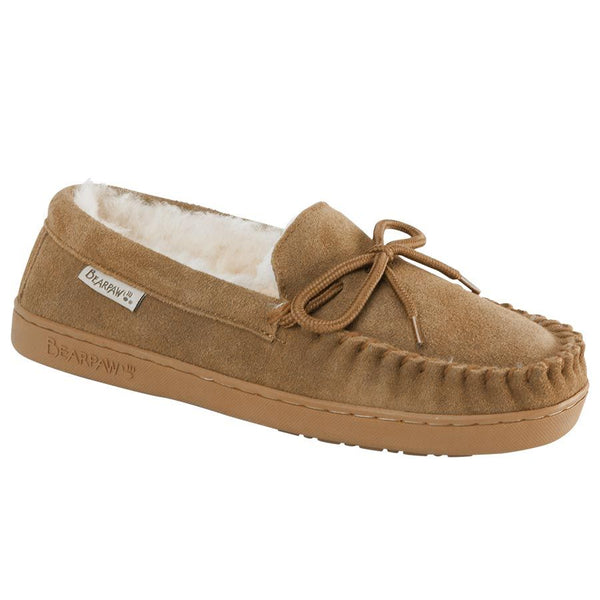 Bearpaw Mens Moc II Hickory Suede Sheep Lined Warm Comfortable Moccasins