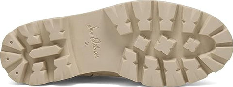 Sam Edelman Garret Modern Ivory Leather Lace Up Platform Combat Ankle Boots