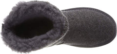 Bearpaw Women's Virginia Gray Wool Lined Knit Slouchy Warm Fashion Winter Boot