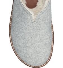 Lucky Brand Tamala 2 Light Grey Comfortable House Slippers Fur Lined Mule Scuff