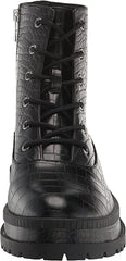 Jessica Simpson Enita Lace-Up Lug Sole Round-toe Platform Combat Boots Black
