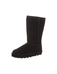 Bearpaw Casual Boots Girls Elle Tall Knee high Youth Black Cow Suede Fur Lined Boots