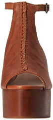 Kelsi Dagger Brooklyn Nova Russet Platform Heeled Mule Open Toe Dress Sandals (11, Russet)