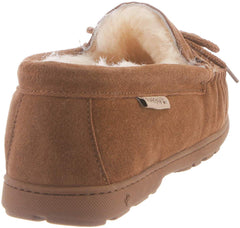 Bearpaw Women's Mindy Hickory Suede Sheepskin Covered Comfort Moccasin Slipper (Hickory Suede, 9)