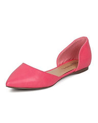 Breckelles Dolley-51 Faux Suede Pointed Toe D'orsay Flats