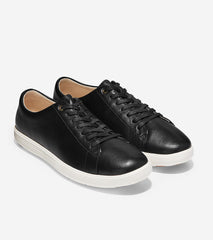 Cole Haan Men's Grand Crosscourt II Lace-Up Sneakers Black Leather/White