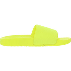 Steve Madden Poolside Open-Toe Single Toe-Strap Slide Flat Sandals Yellow Neon