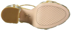 Jessica Simpson Caiya3 White Combo Heeled Open Toe Platform Sandals (10, White Combo)