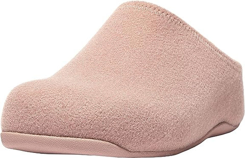 FitFlop Shuv Beige Slip On Rounded Toe Slip Resistant Comfortable Slippers
