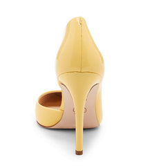 Jessica Simpson Prizma Pale Yellow Patent Pointed Toe stiletto Dress Pumps