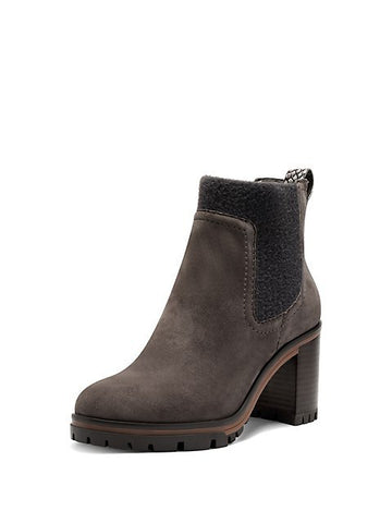 Vince Camuto Denniel Peltro/Dark Grey Pull On Rounded Toe Block Heeled Boot