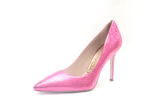 Sam Edelman Hazel Pomgrante Pink Metalic Stiletto Dress Shoes Pointed Toe Pump (12, Promgranate Pink Metallic)