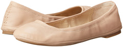 Lucky Brand Emmie Nude Ballet Leather Flat Slip On Rounded Toe Shoes