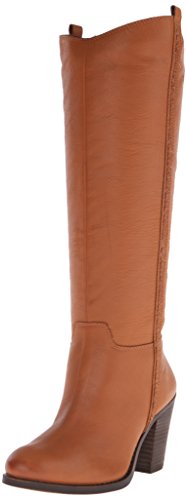 Lucky Women's Ebbie Riding Boot Stacked Heel Knee High Boots