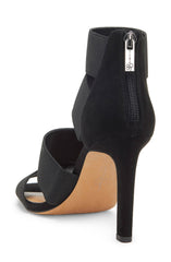 Jessica Simpson Cerina 2 Black Elastic Fitted High Single Sole Dress Sandal