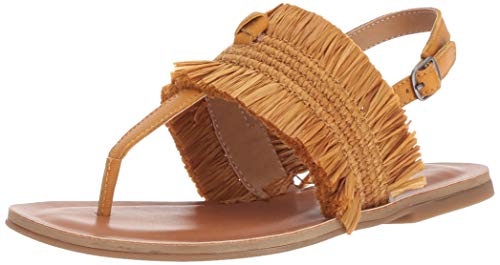 Lucky Brand Akerlei Saffron Pele Flat Fashion Sandals Thong Leather Flat Shoes