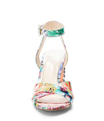Jessica Simpson Niara Multi Palm Print Cross-Band Open-Toe Heel Heeled Sandals