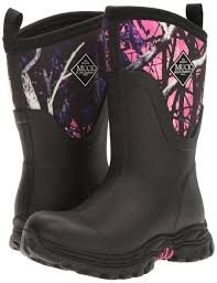 Muck Boot Arctic Sport Mid Black Muddy Girl Pink Camouflage Waterproof Snow Boot