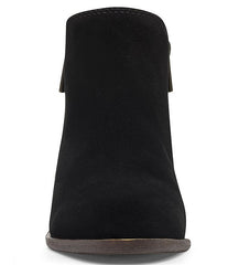 Lucky Brand Basel Black Camo Almond Toe Ankle Block Low Heel Zipper Boots Wide