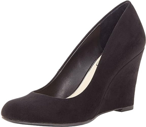 Jessica Simpson Cash Suede Fashion Slip On Rounded Toe Dress Wedge Pumps Shoes