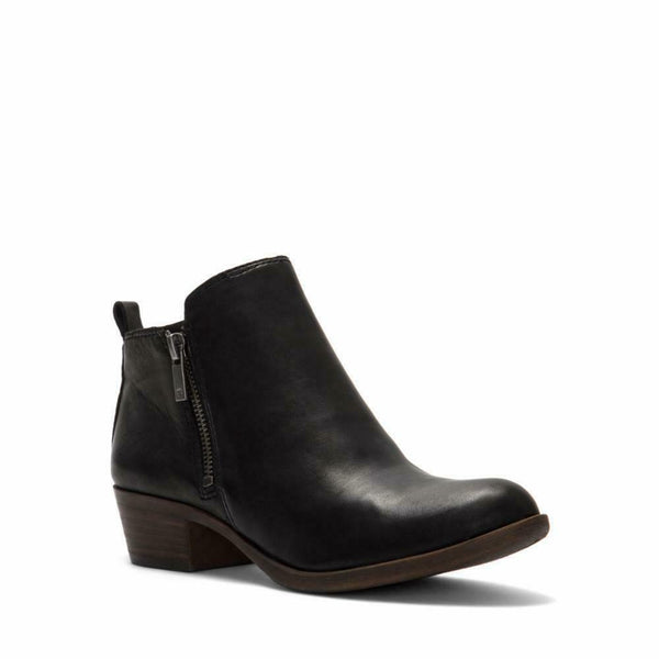 Lucky Brand Basel Almond-Toe Ankle Booties Black