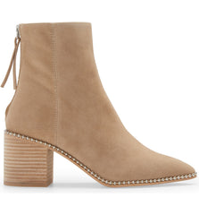 Steve Madden Aquarius Natural Block Heel Pointed Toe Studded Studded Ankle Boot