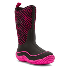 Muck Hale Multi-Season Kids' Rubber Waterproof Winter  Boots Pink Zebra (5 youth)