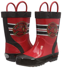 Kamik Boys Fireman Rain Boot RED Waterproof Rubber Boots