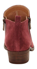 Lucky Brand Women's Basel Sugar Red Low Cut Ankle Booties
