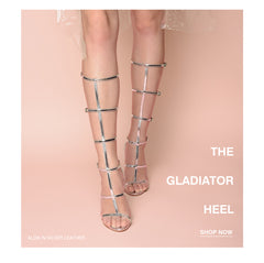 Schutz Alda Prata Knee High heel Single Sole Fashion Thin Strap Gladiator Pumps
